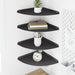 Flytende hylle med hylle med lagring 4 pcs Svart 30 x 30 x 2 cm