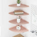 Flytende hylle med hylle med lagring 4 pcs Rosa 30 x 30 x 2 cm