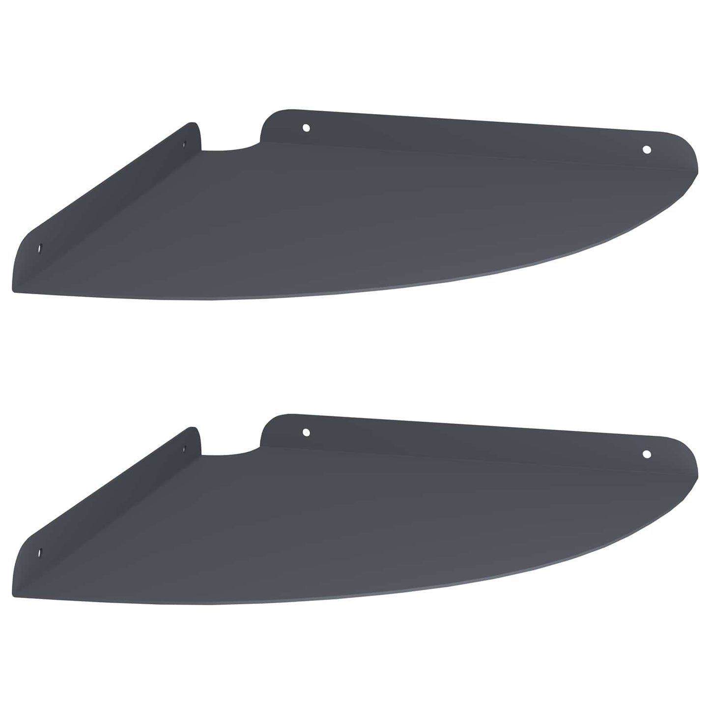 Flytende hylle med hylle 2 pcs Antrasitt 30 x 30 x 2 cm