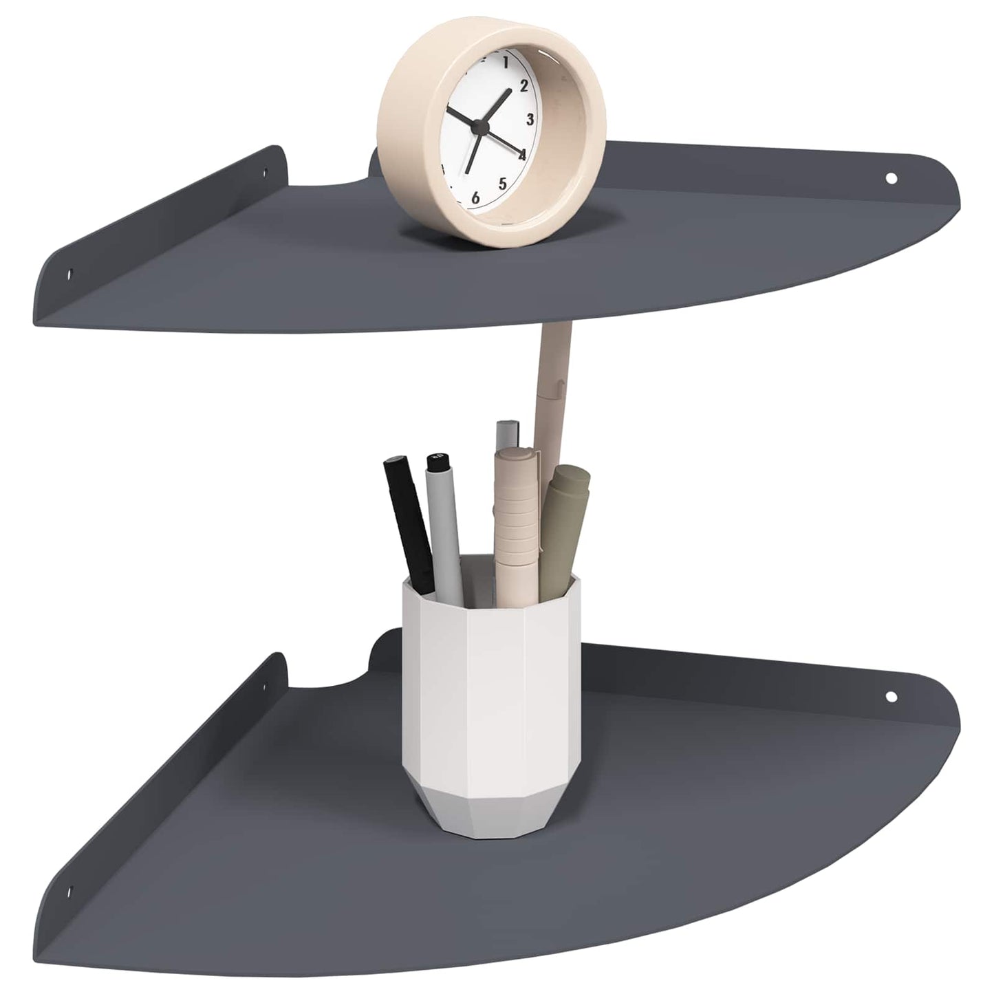 Flytende hylle med hylle 2 pcs Antrasitt 30 x 30 x 2 cm