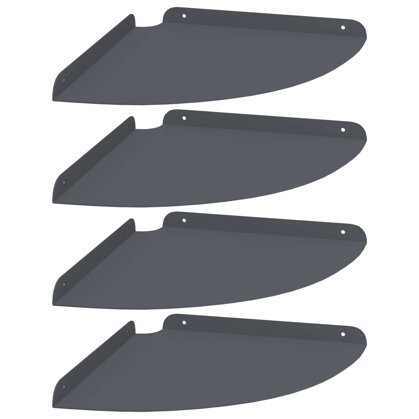 Flytende hylle med hylle 4 pcs Antrasitt 30 x 30 x 2 cm