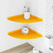 Flytende hylle med hylle 2 pcs Sennepsgul 30 x 30 x 2 cm