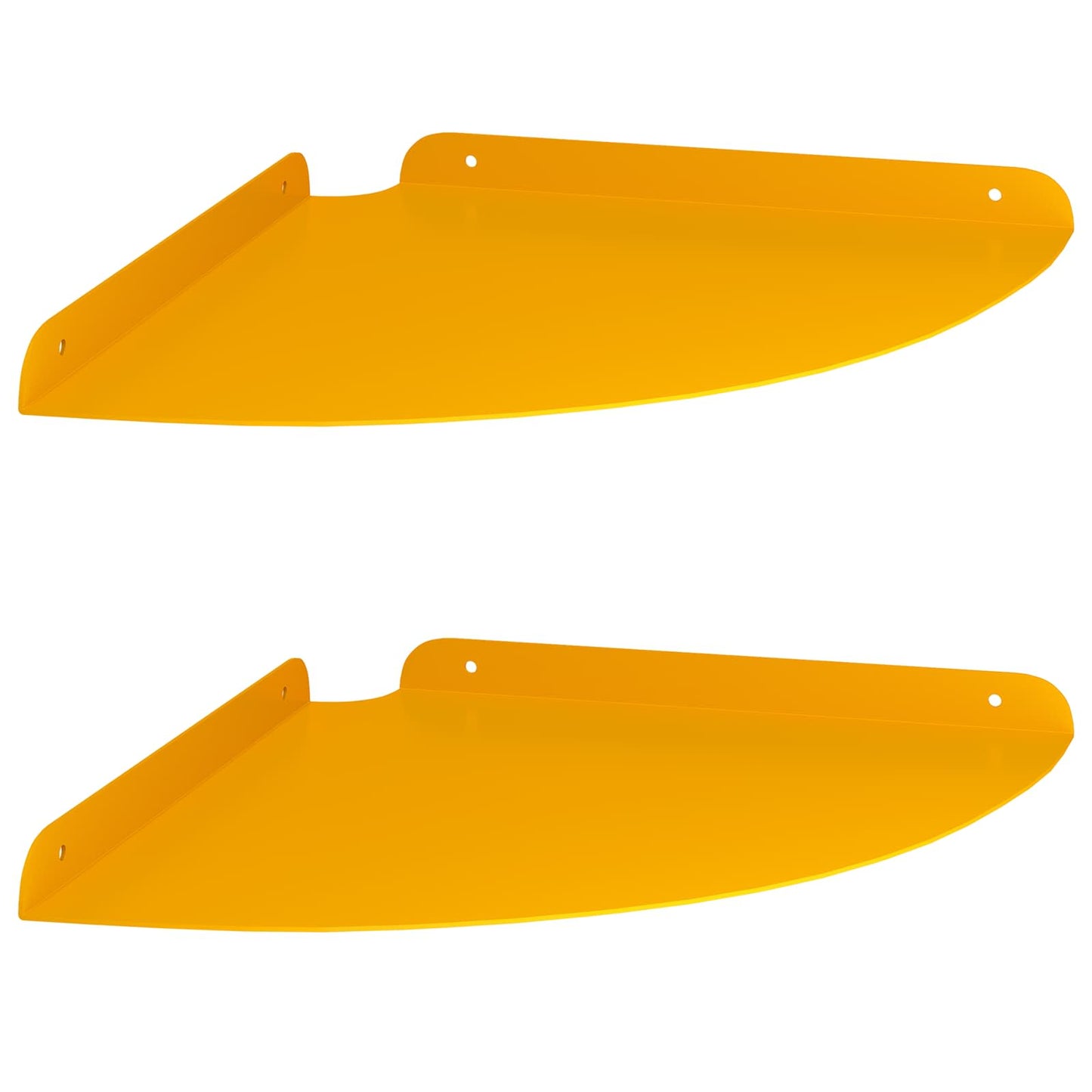 Flytende hylle med hylle 2 pcs Sennepsgul 30 x 30 x 2 cm