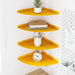 Flytende hylle med hylle 4 pcs Sennepsgul 30 x 30 x 2 cm