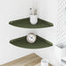 Flytende hylle med hylle 2 pcs Olivengrønn 30 x 30 x 2 cm