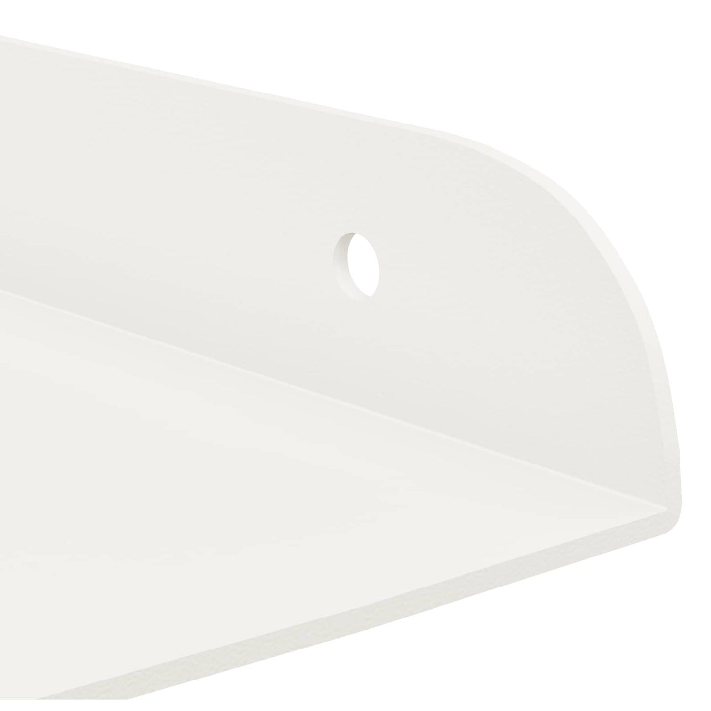 Flytende hylle med hylle med lagring 2 pcs Hvit 30 x 30 x 2 cm