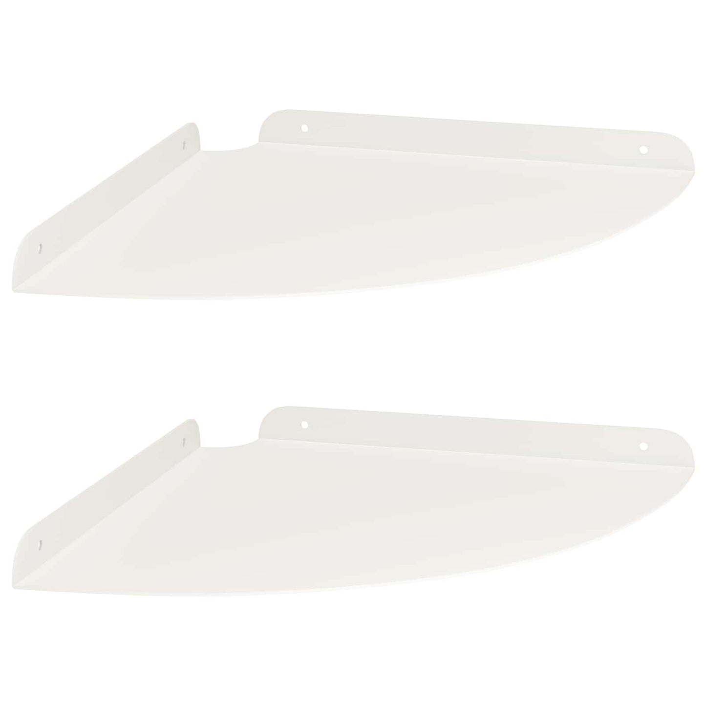 Flytende hylle med hylle med lagring 2 pcs Hvit 30 x 30 x 2 cm