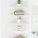 Flytende hylle med hylle med lagring 4 pcs Hvit 30 x 30 x 2 cm