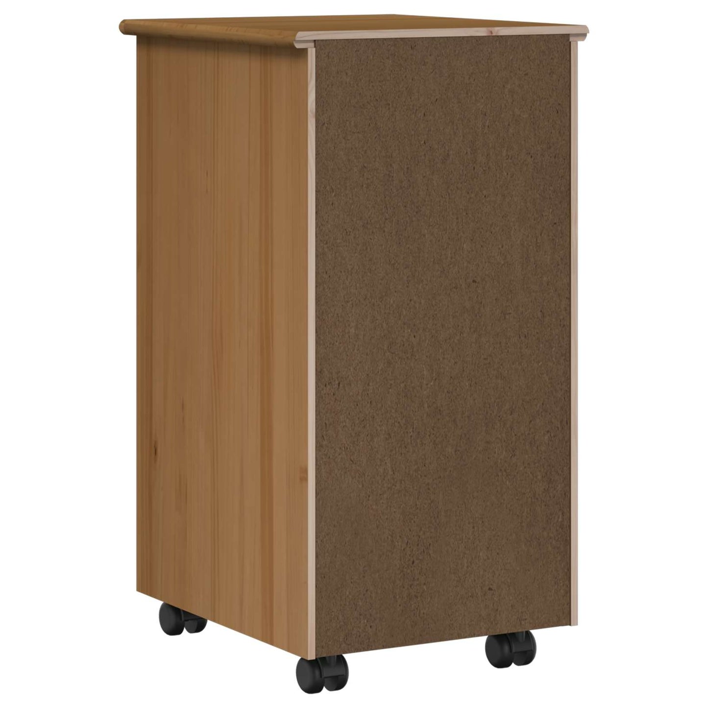 Rullende skap Honning brun 34 x 39 x 65,5 cm Massiv furu
