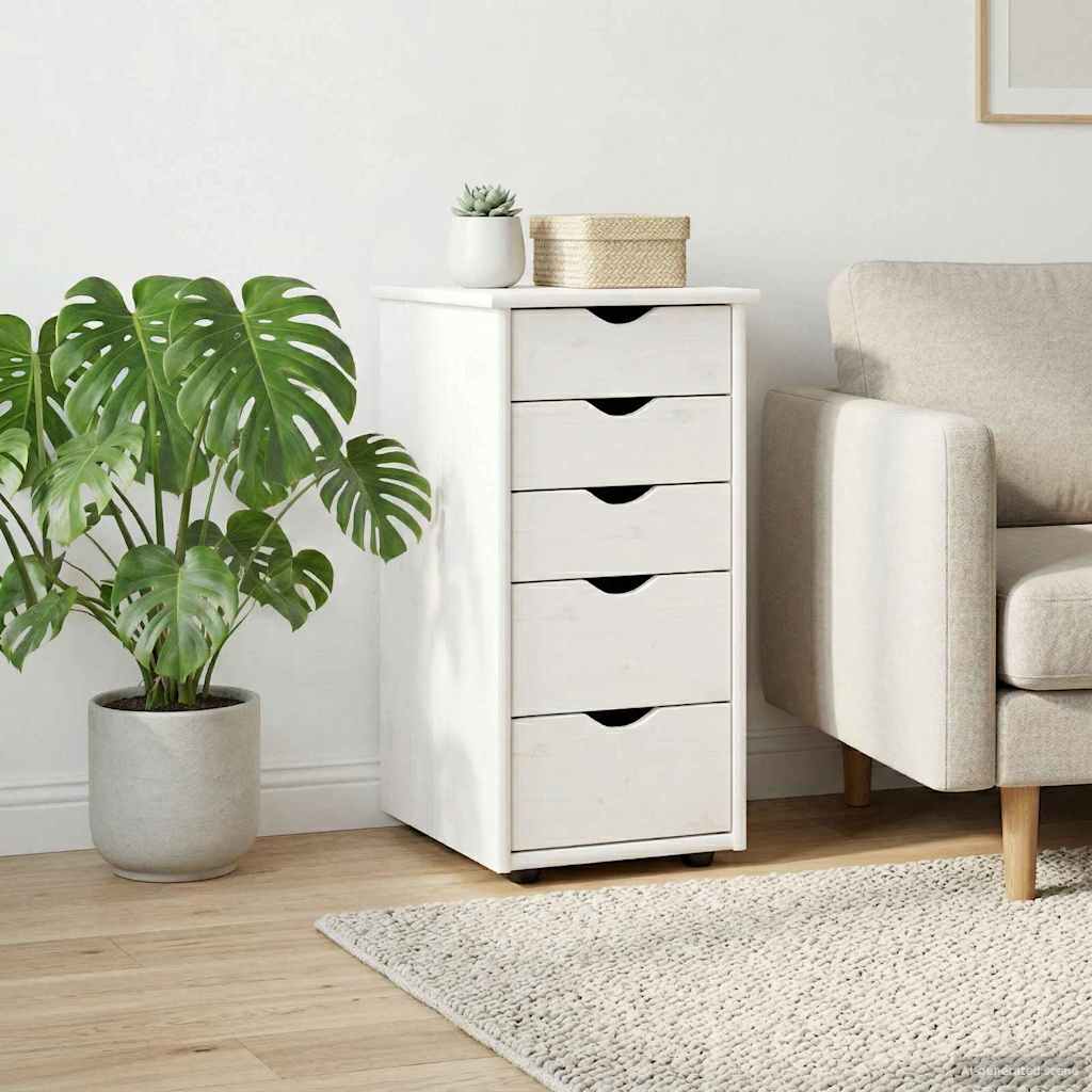 Kabinett Hvit 34 x 39 x 61,5 cm Massiv furu