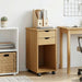 Rullende skap HonningBrun 34 x 39 x 65,5 cm Massiv furu