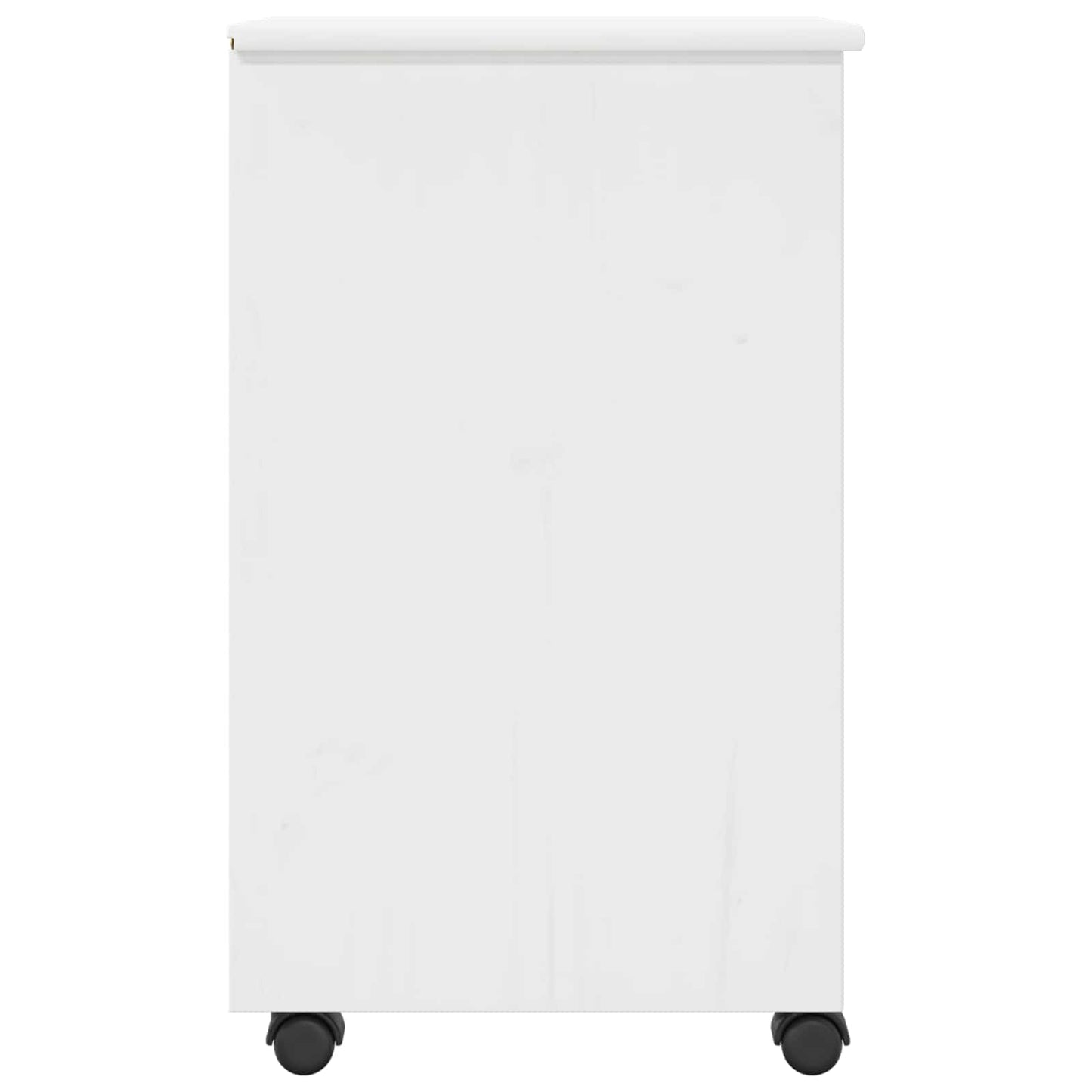 Rullende skap Hvit 34 x 39 x 65,5 cm Massiv furu