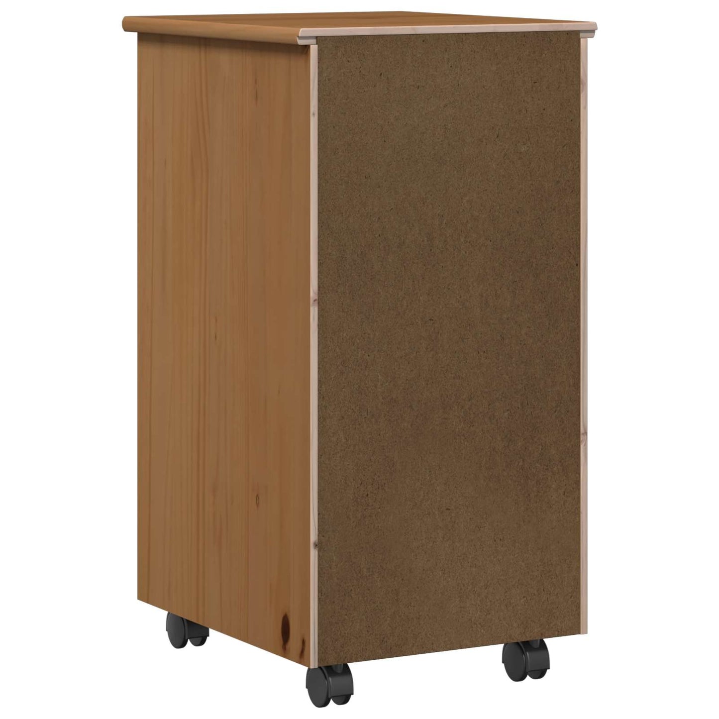 Rullende skap Honning brun 34 x 39 x 65,5 cm Massiv furu