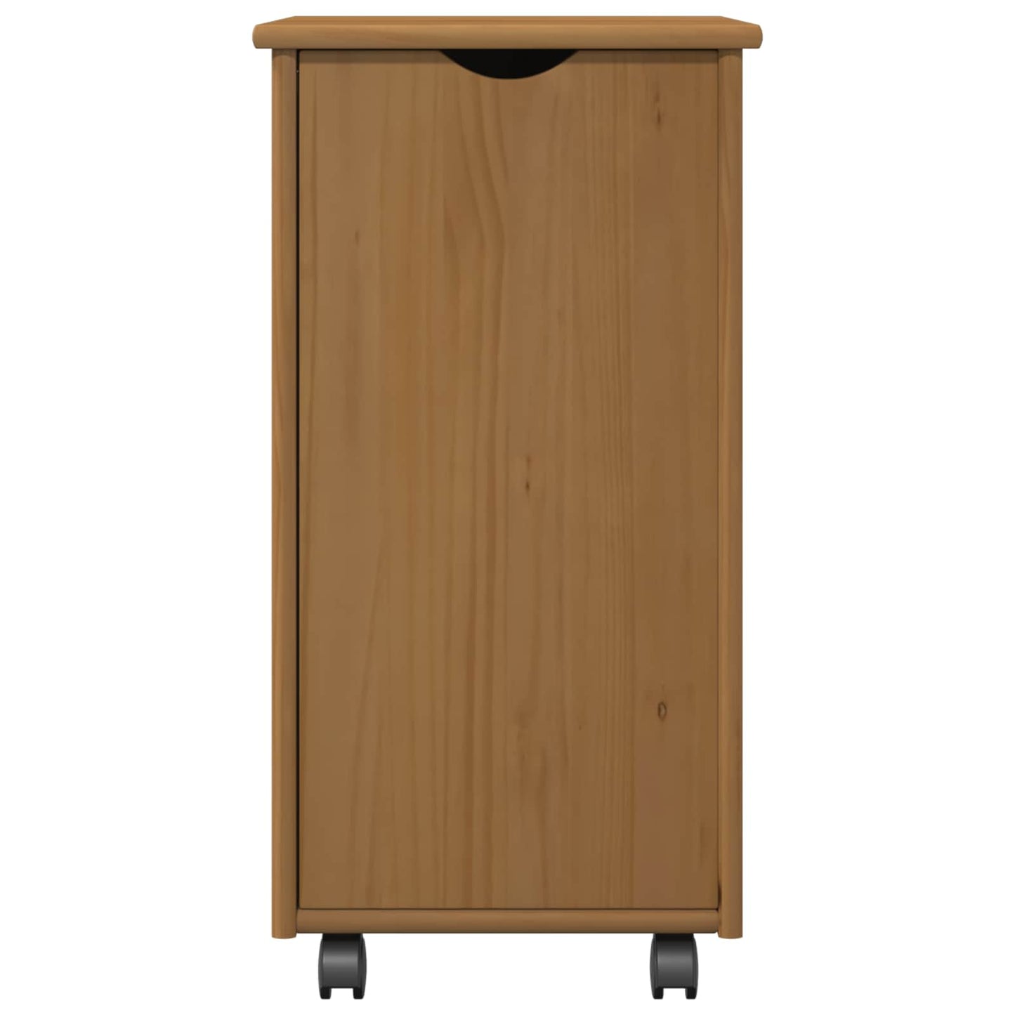 Rullende skap Honning brun 34 x 39 x 65,5 cm Massiv furu
