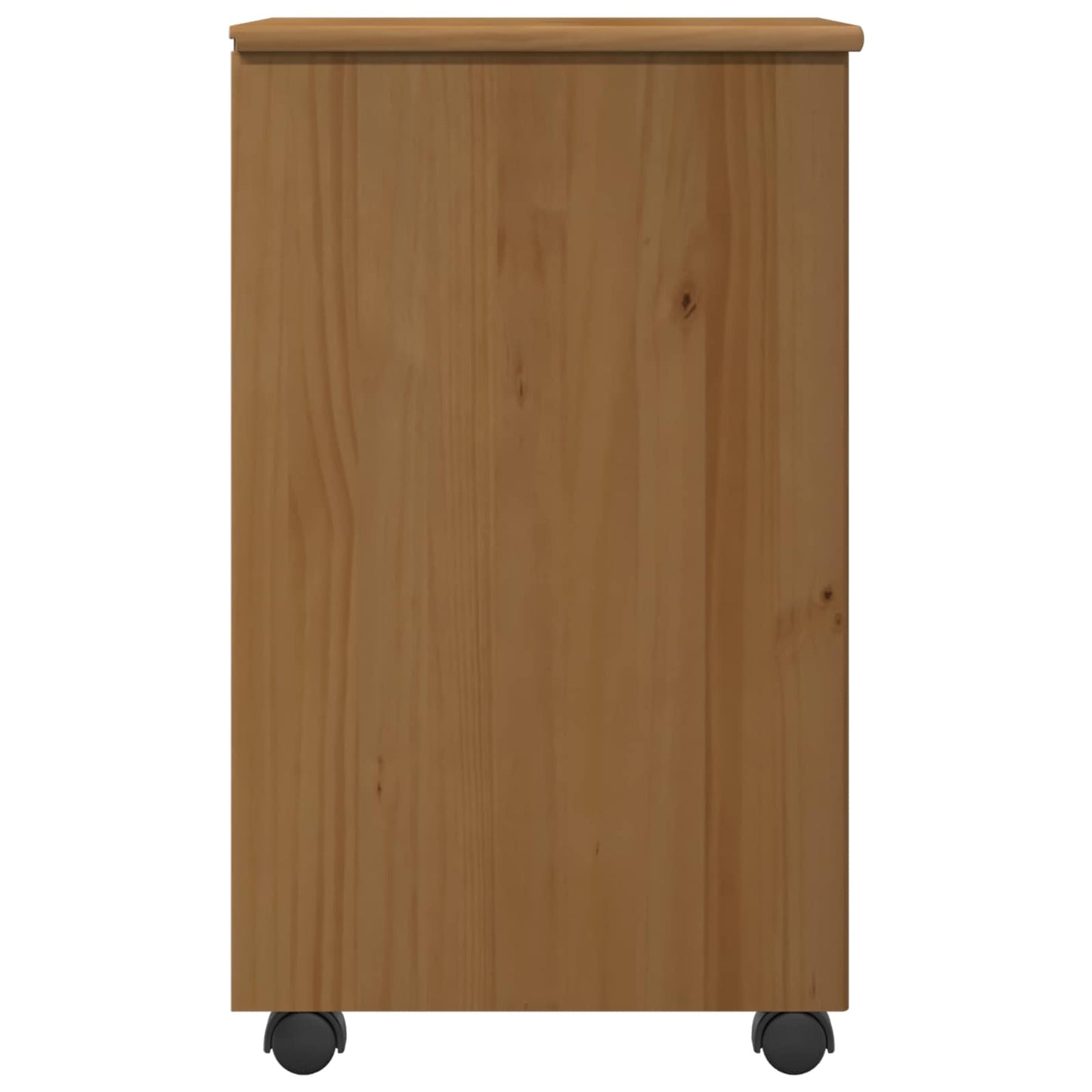 Rullende skap Honning brun 34 x 39 x 65,5 cm Massiv furu