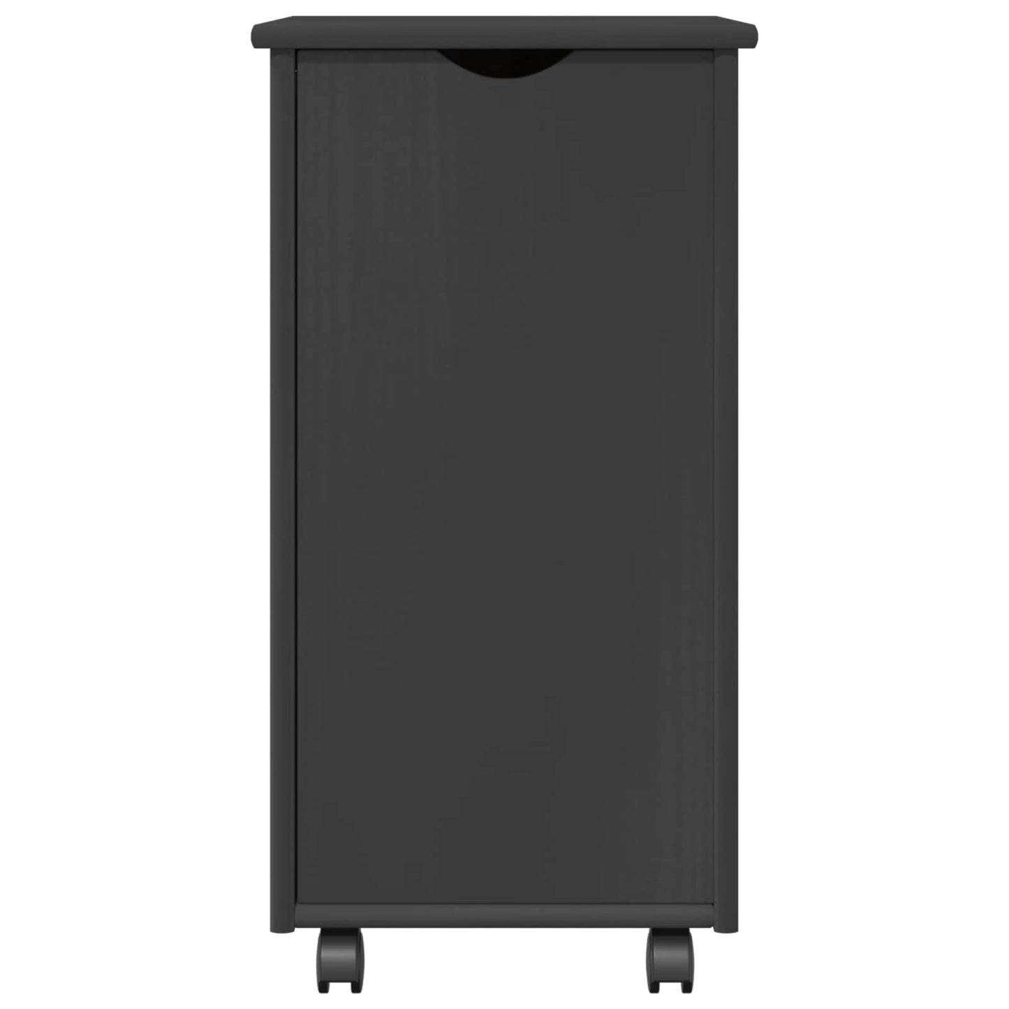 Rullende skap med hjul Grå 34 x 39 x 65,5 cm Massiv furu