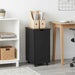 Rullende skap med hjul Svart 34 x 39 x 65,5 cm Massiv furu