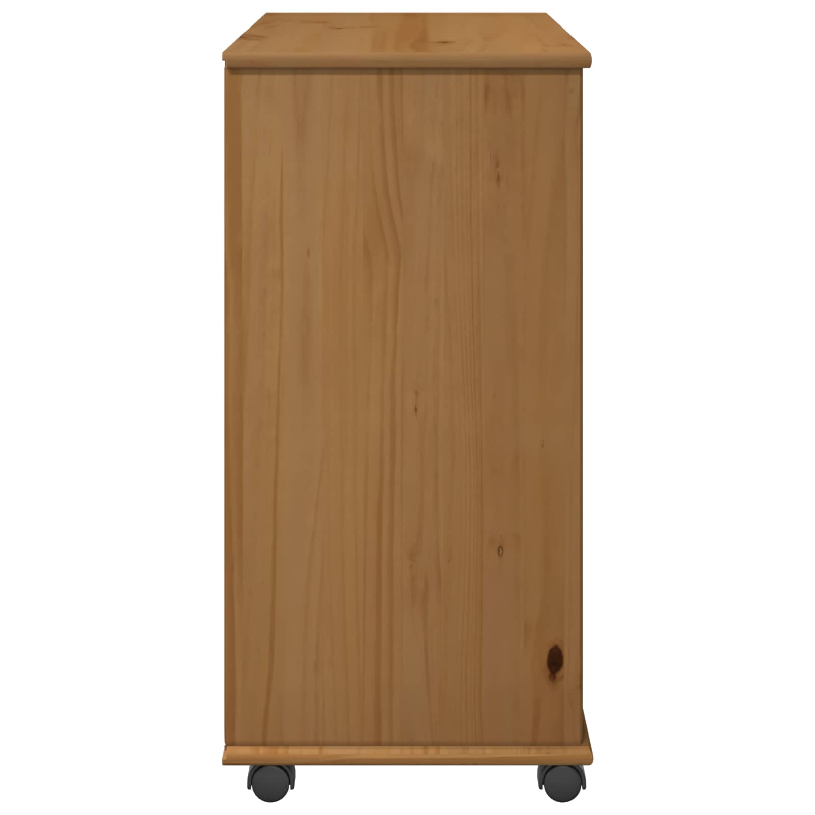 Rullende skap Honning brun 63,5 x 39 x 79 cm Massiv furu vidaXL
