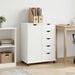Rullende skap med hjul Hvit 63,5 x 39 x 79 cm Massiv furu vidaXL