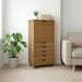 Rullende skap Honning brun 53 x 39 x 103 cm Massiv furu