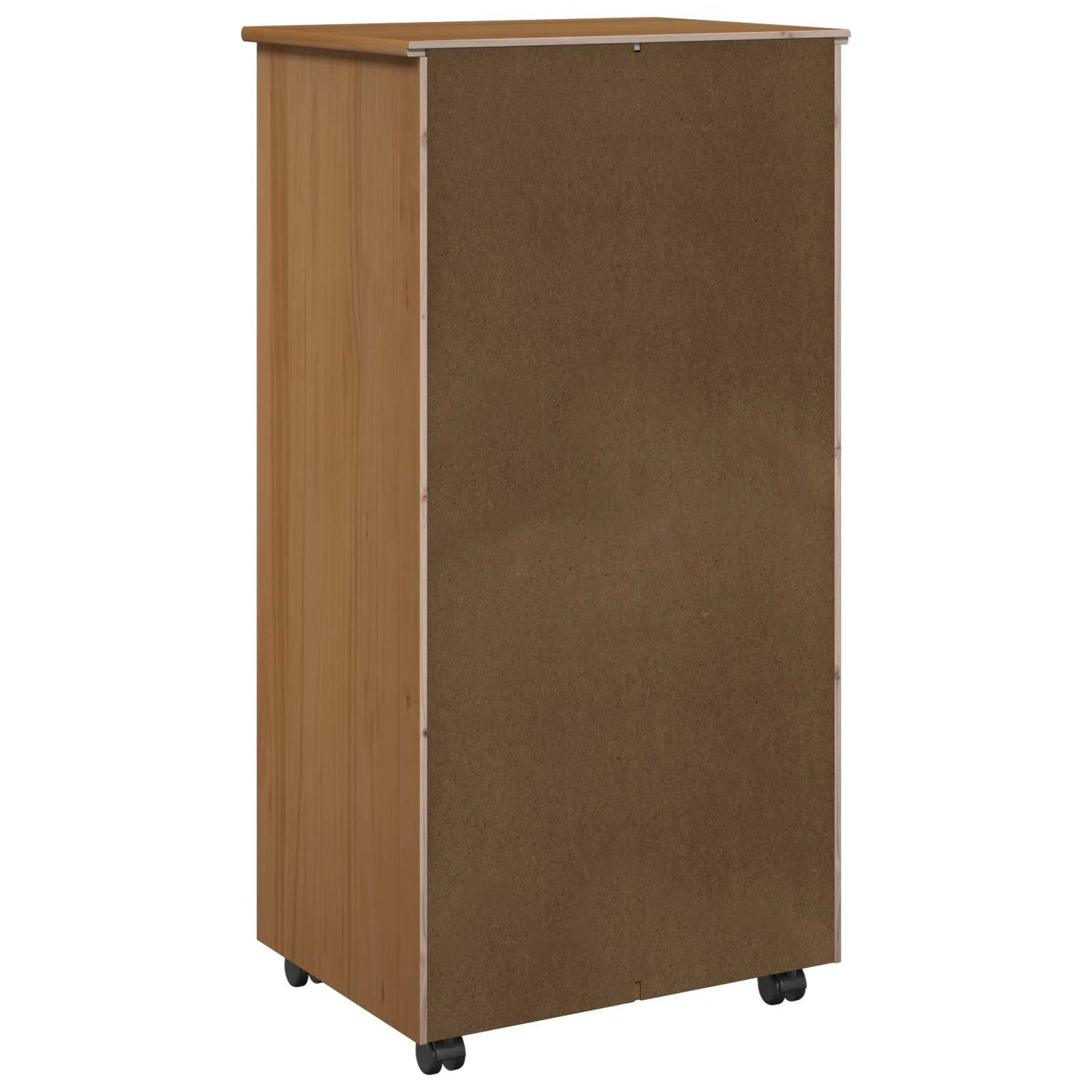 Rullende skap Honning brun 53 x 39 x 103 cm Massiv furu
