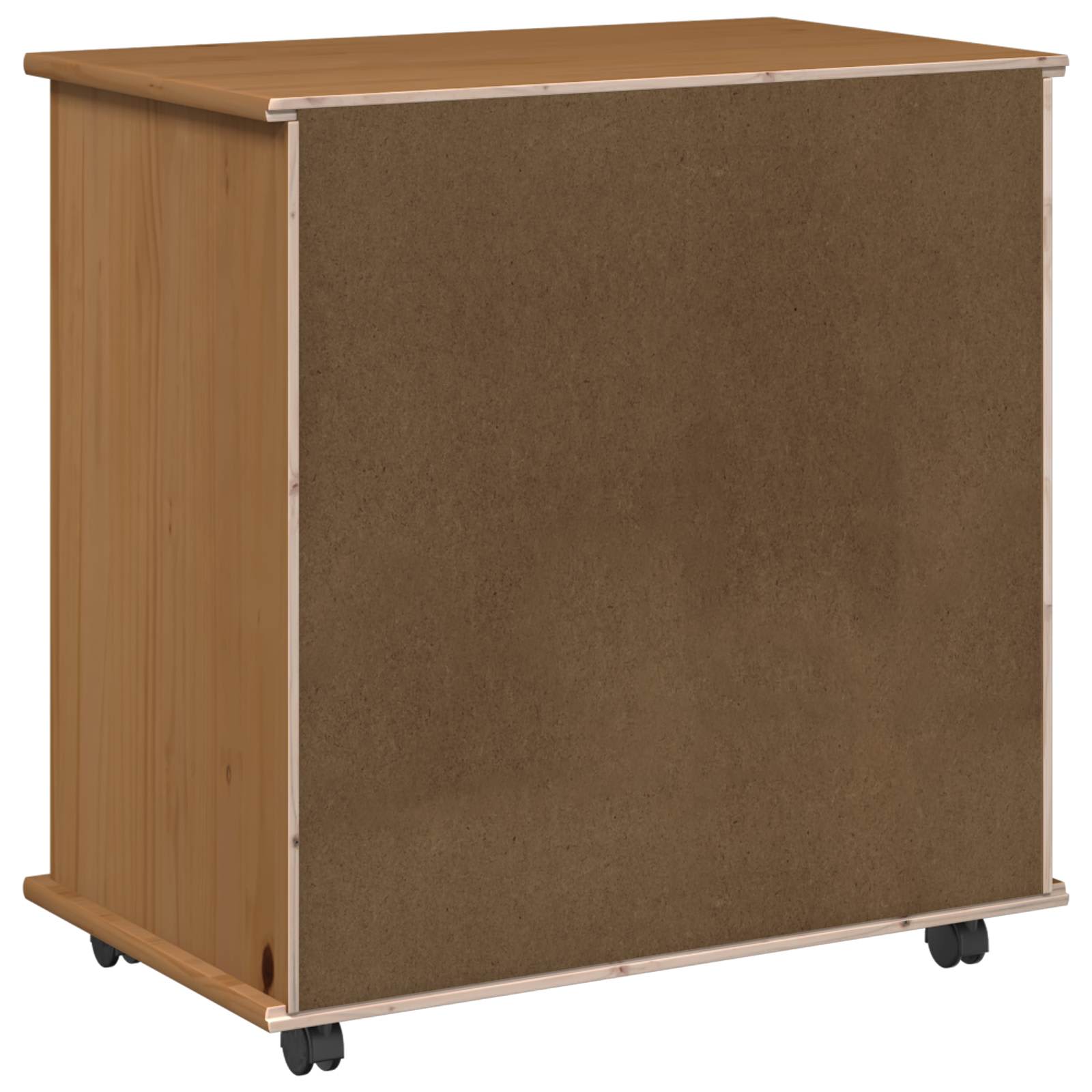 Rullende skap Honning brun 63,5 x 39 x 65,5 cm Massiv furu vidaXL