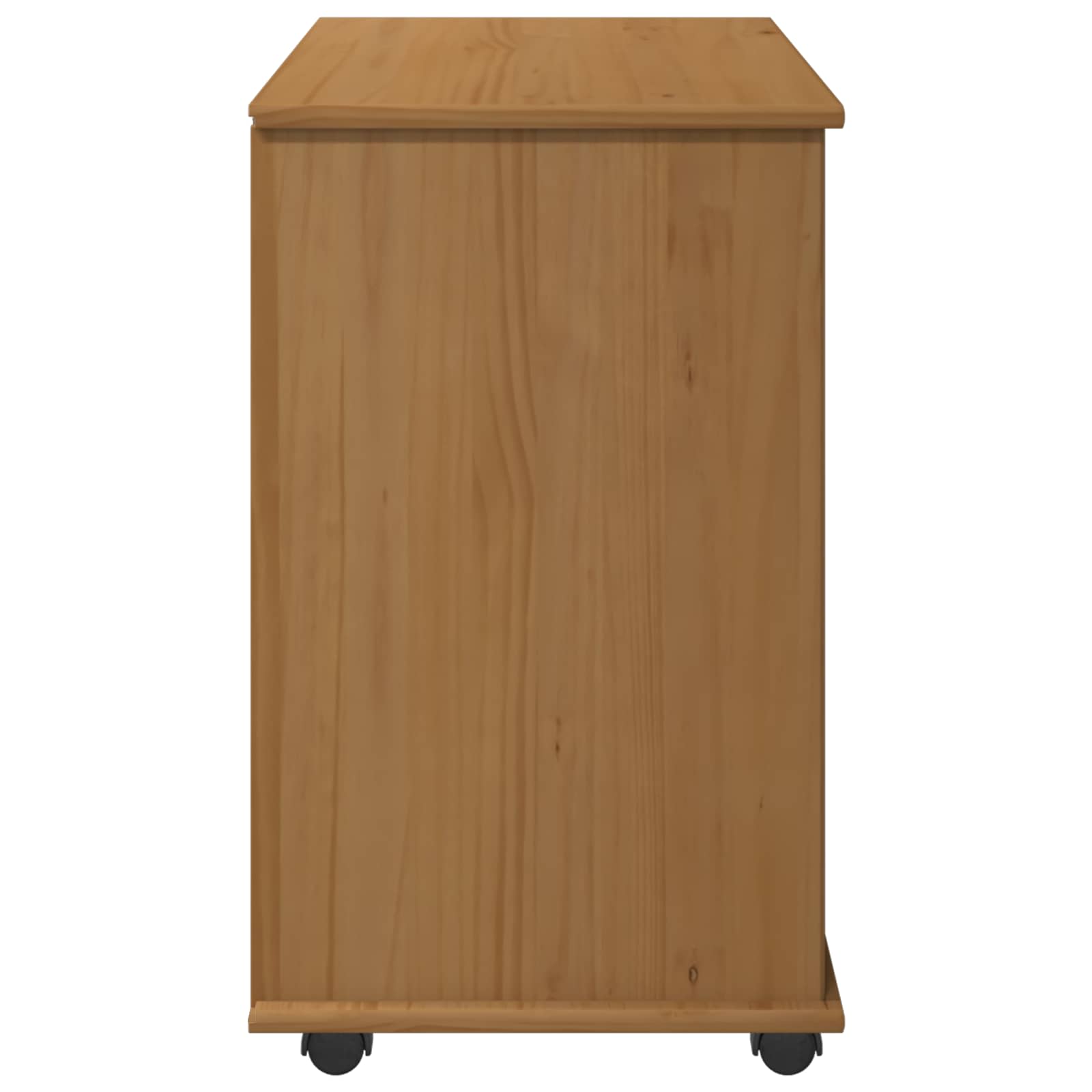 Rullende skap Honning brun 63,5 x 39 x 65,5 cm Massiv furu vidaXL