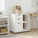 Rullende skap med hjul Hvit 63,5 x 39 x 65,5 cm Massiv furu vidaXL