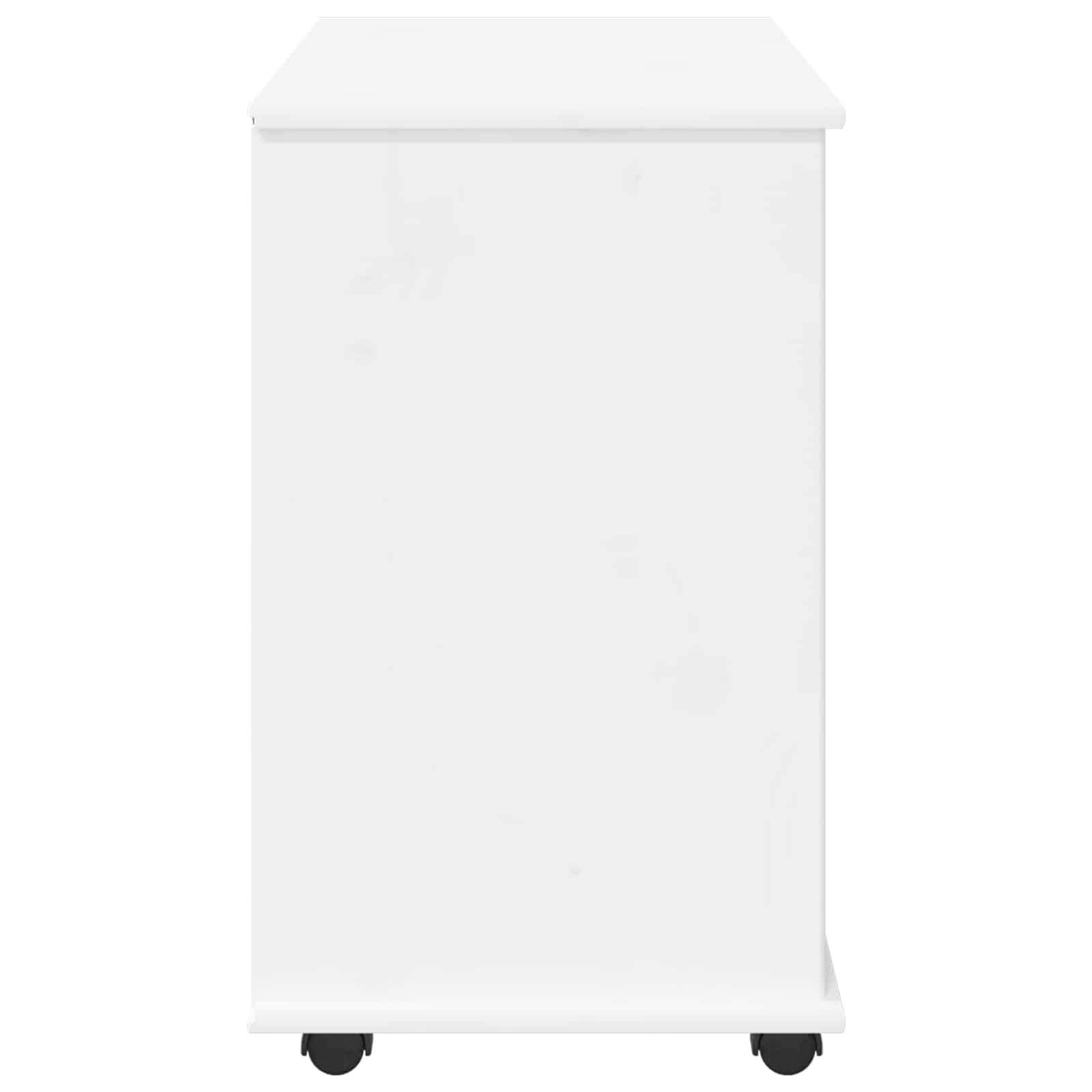 Rullende skap med hjul Hvit 63,5 x 39 x 65,5 cm Massiv furu vidaXL