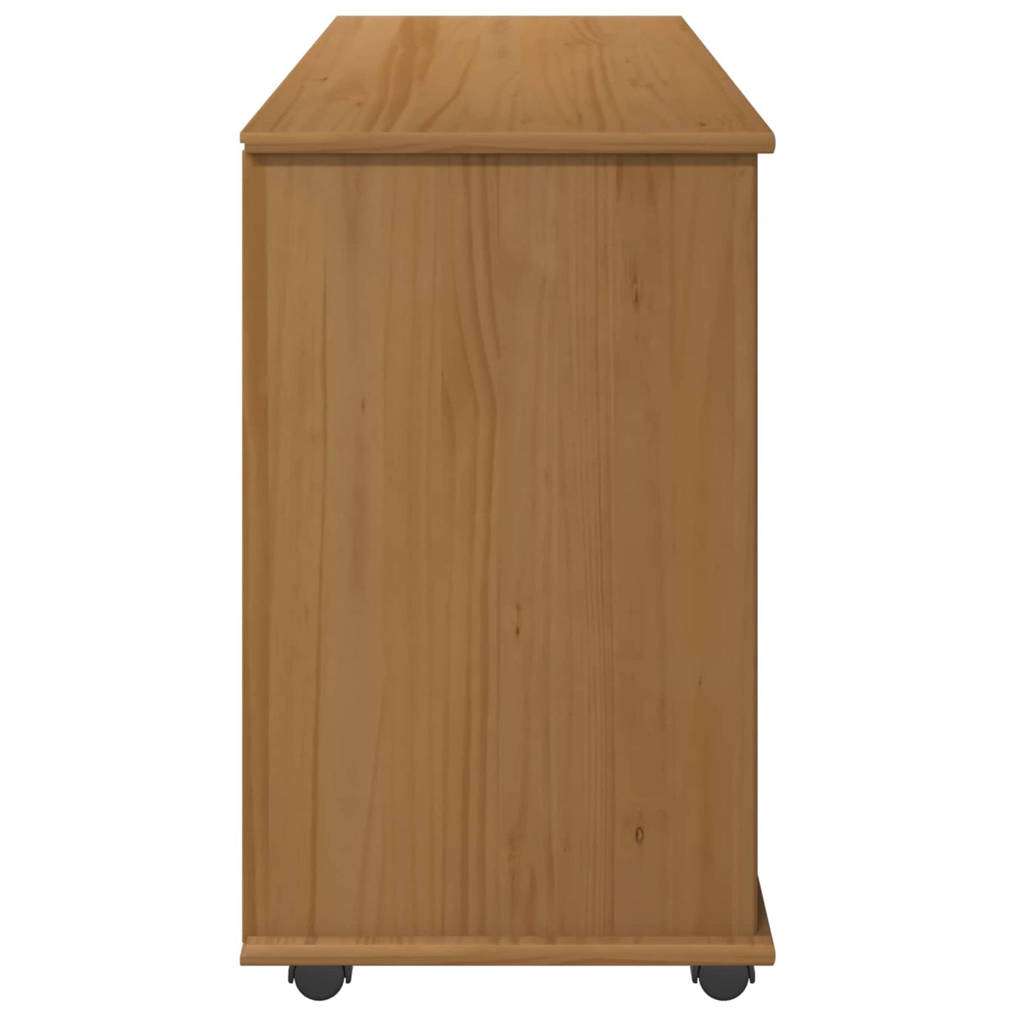 Rullende skap Honning brun 100 x 39 x 65,5 cm Massiv furu