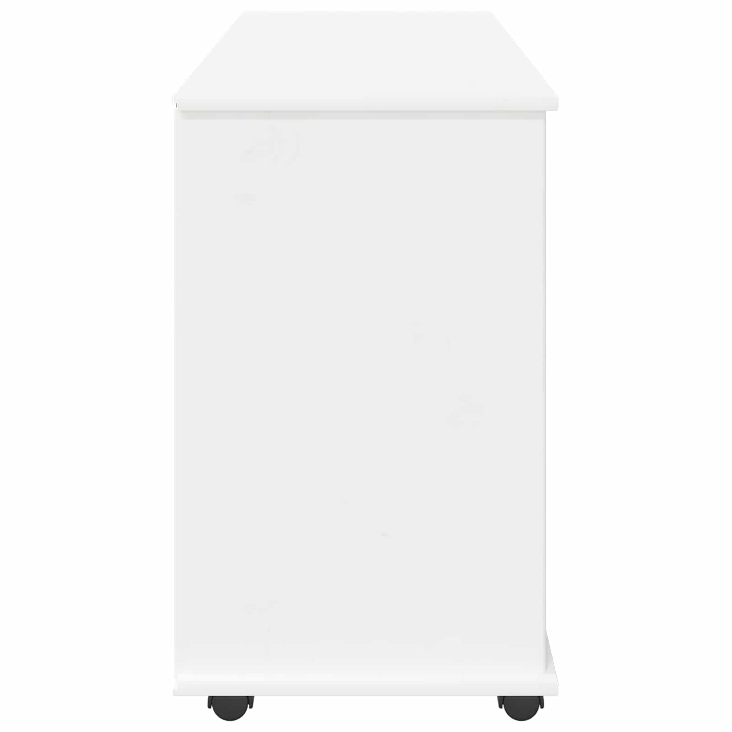Rullende skap med hjul Hvit 100 x 39 x 65,5 cm Massiv furu