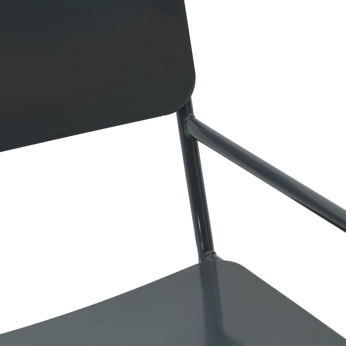 Hagestoler 2 pcs Antrasitt 51 x 55 x 81 cm Stål