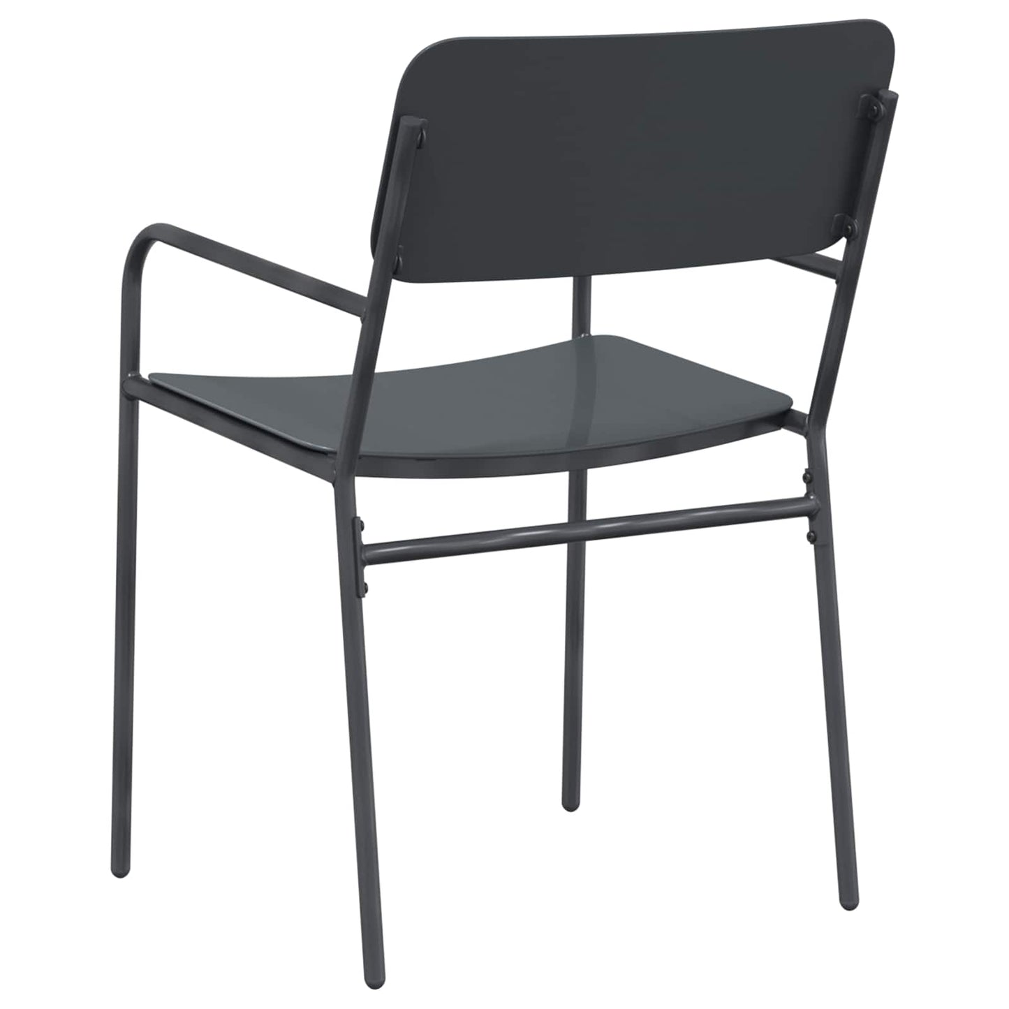 Hagestoler 2 pcs Antrasitt 51 x 55 x 81 cm Stål