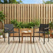 Hagestoler 2 pcs Svart og Anthracite 53,5 x 59 x 77 cm