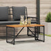 Utebord Svart 80 x 40 x 40 cm Stål og Poly Rattan