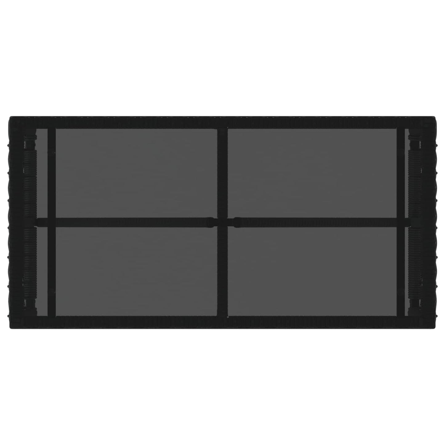 Utebord Svart 80 x 40 x 40 cm PE Rattan og Glass vidaXL
