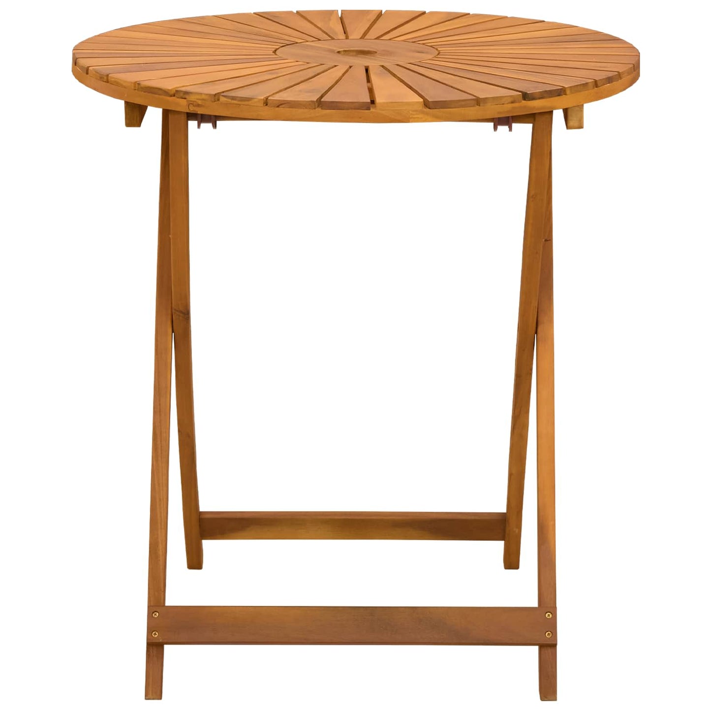 Sammenleggbart hagebord Naturlig Ø70 x 75 cm Solid akasietre