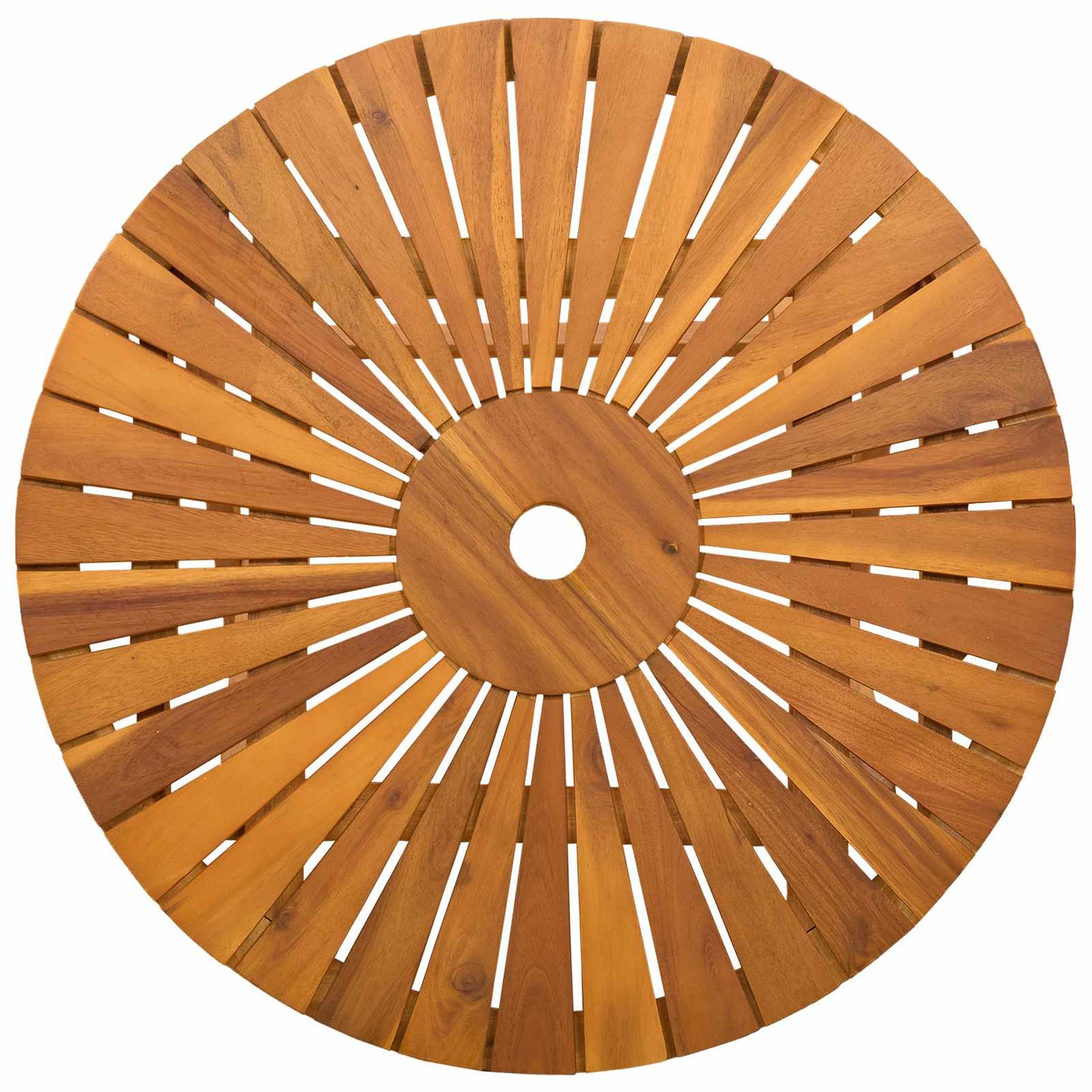 Sammenleggbart hagebord Naturlig Ø70 x 75 cm Solid akasietre