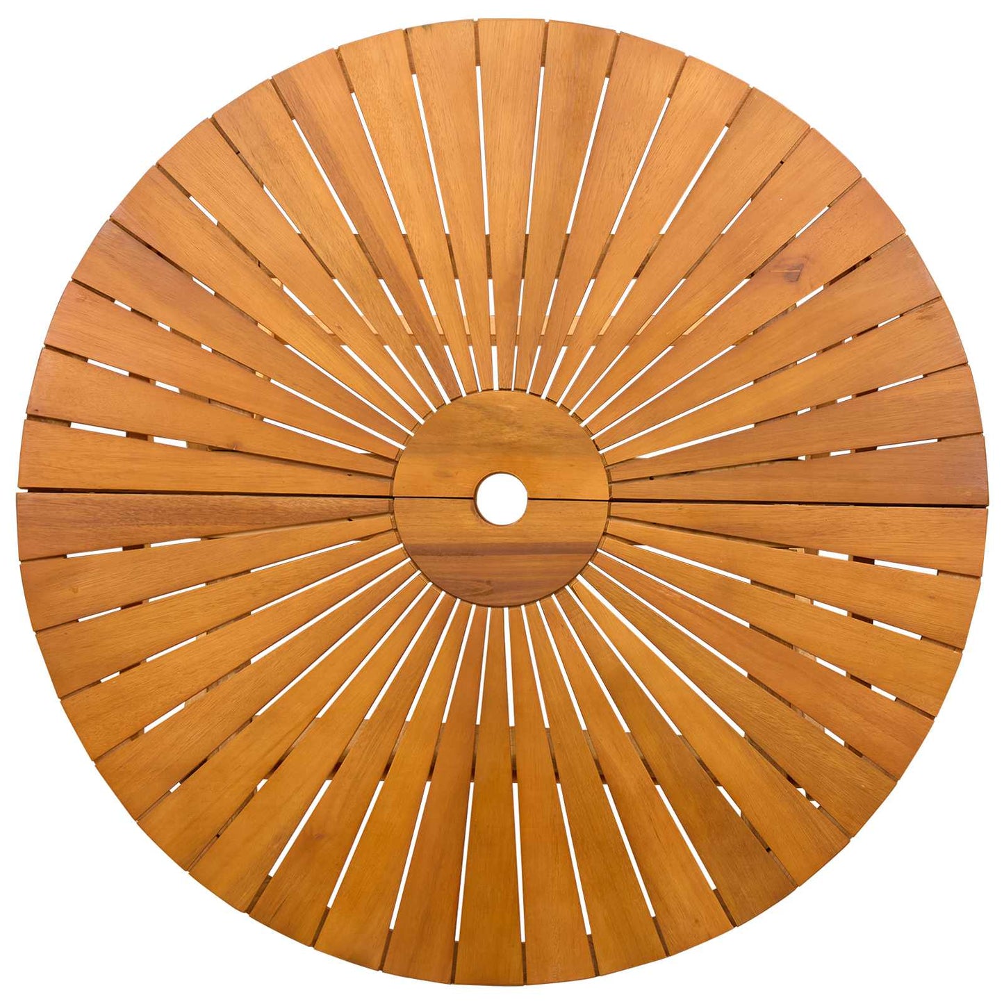 Sammenleggbart hagebord Naturlig Ø90 x 75 cm Solid akasietre