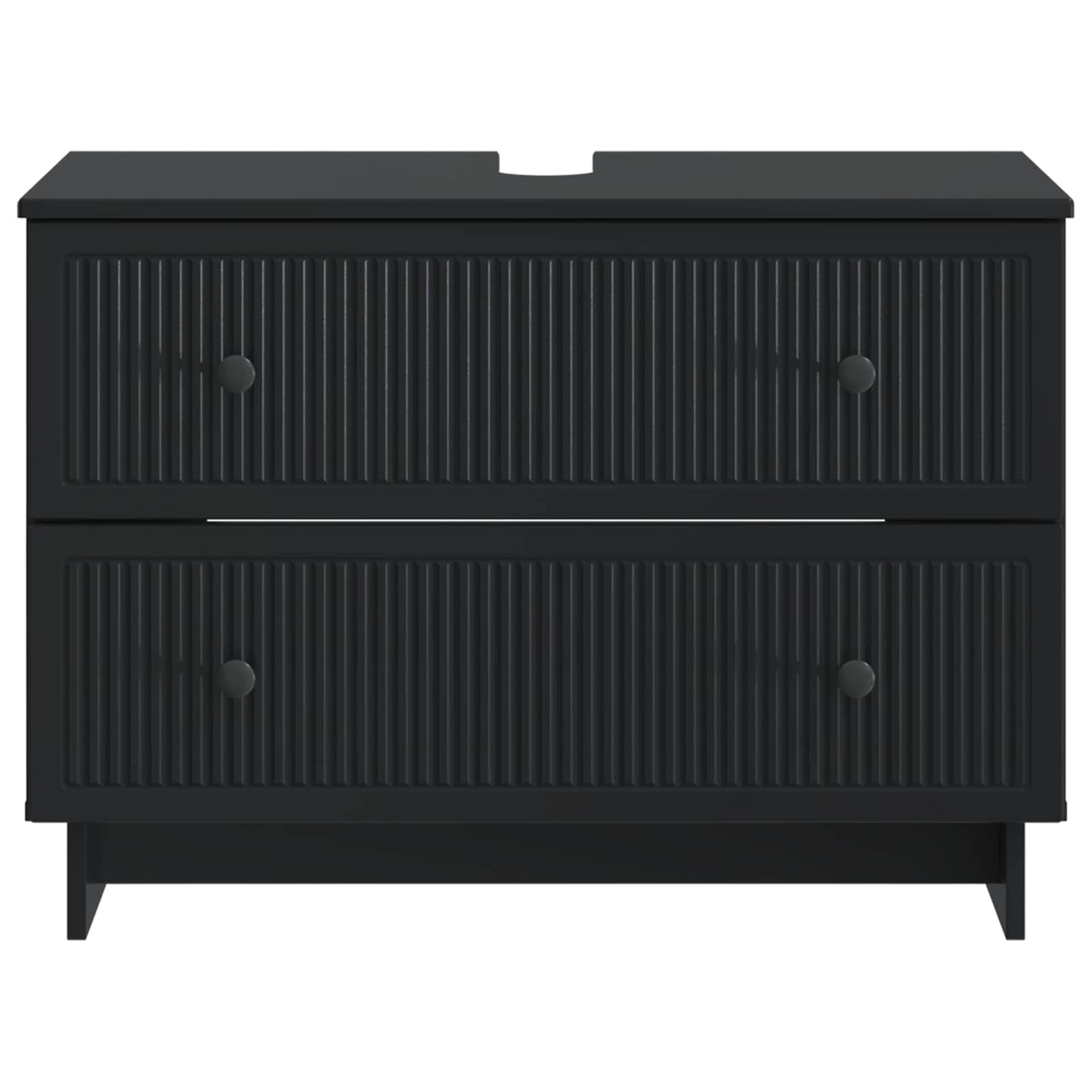 Baderomsvaskeskap EDE Svart 82 x 41 x 59 cm Konstruert tre