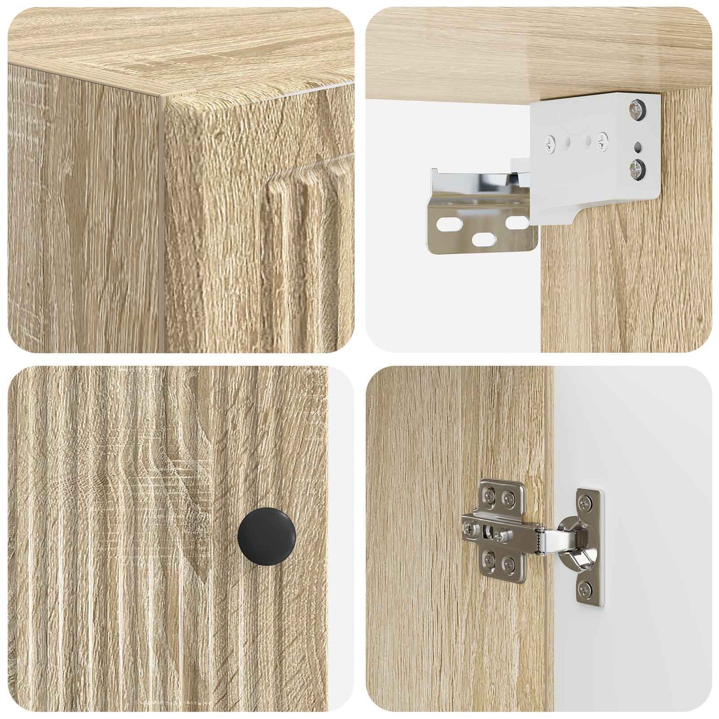 Baderom veggskap EDE Sonoma eik 30 x 31 x 59 cm Konstruert tre
