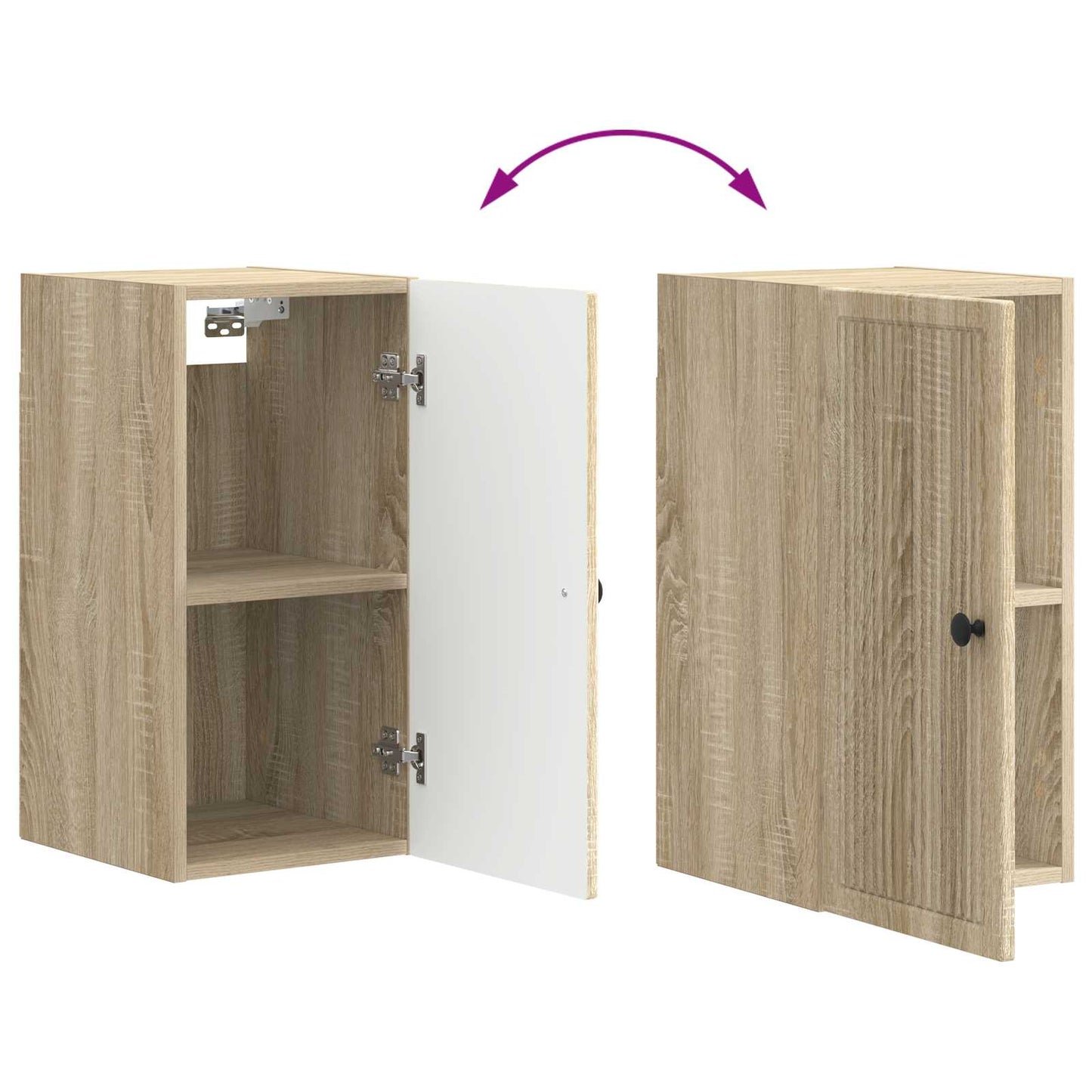 Baderom veggskap EDE Sonoma eik 30 x 31 x 59 cm Konstruert tre