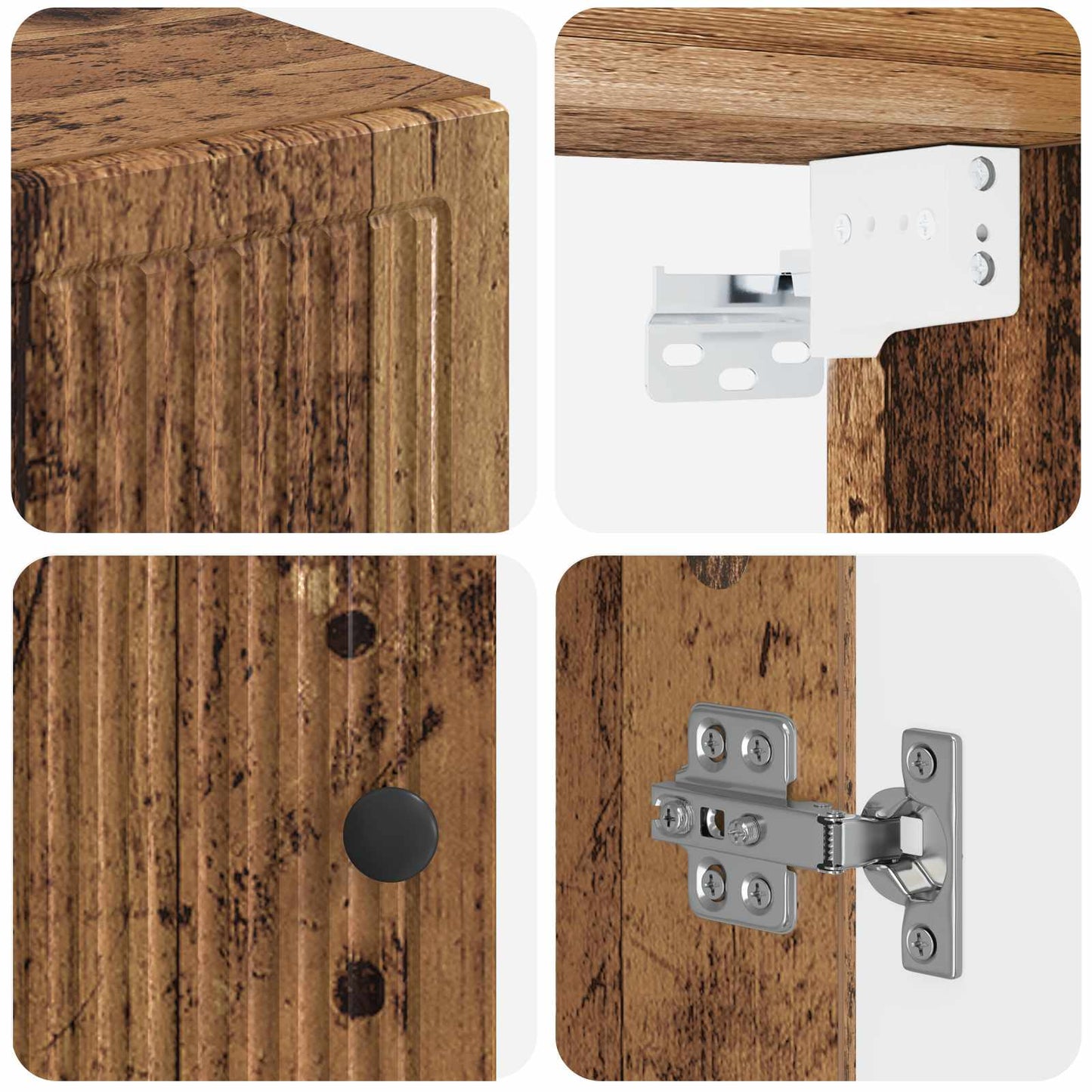 Baderom veggskap EDE Gammelt tre 30 x 31 x 59 cm Konstruert tre