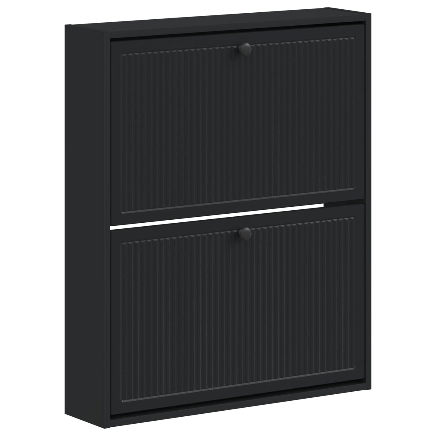 Vegghengt skoskap EDE 71 x 17 x 86 cm Konstruert tre Svart