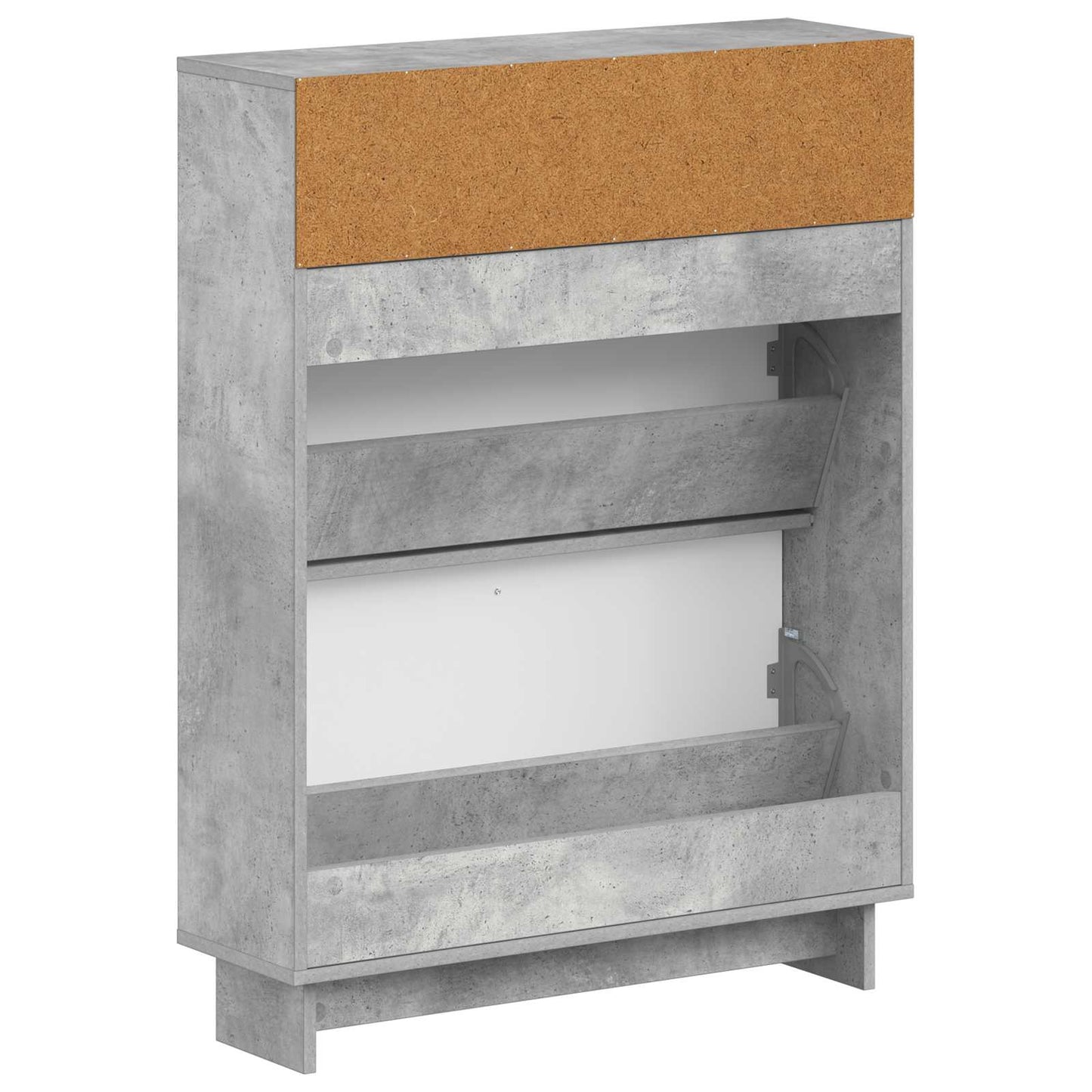 Sko Skap EDE 78 x 24 x 103 cm Konstruert tre Betonggrå