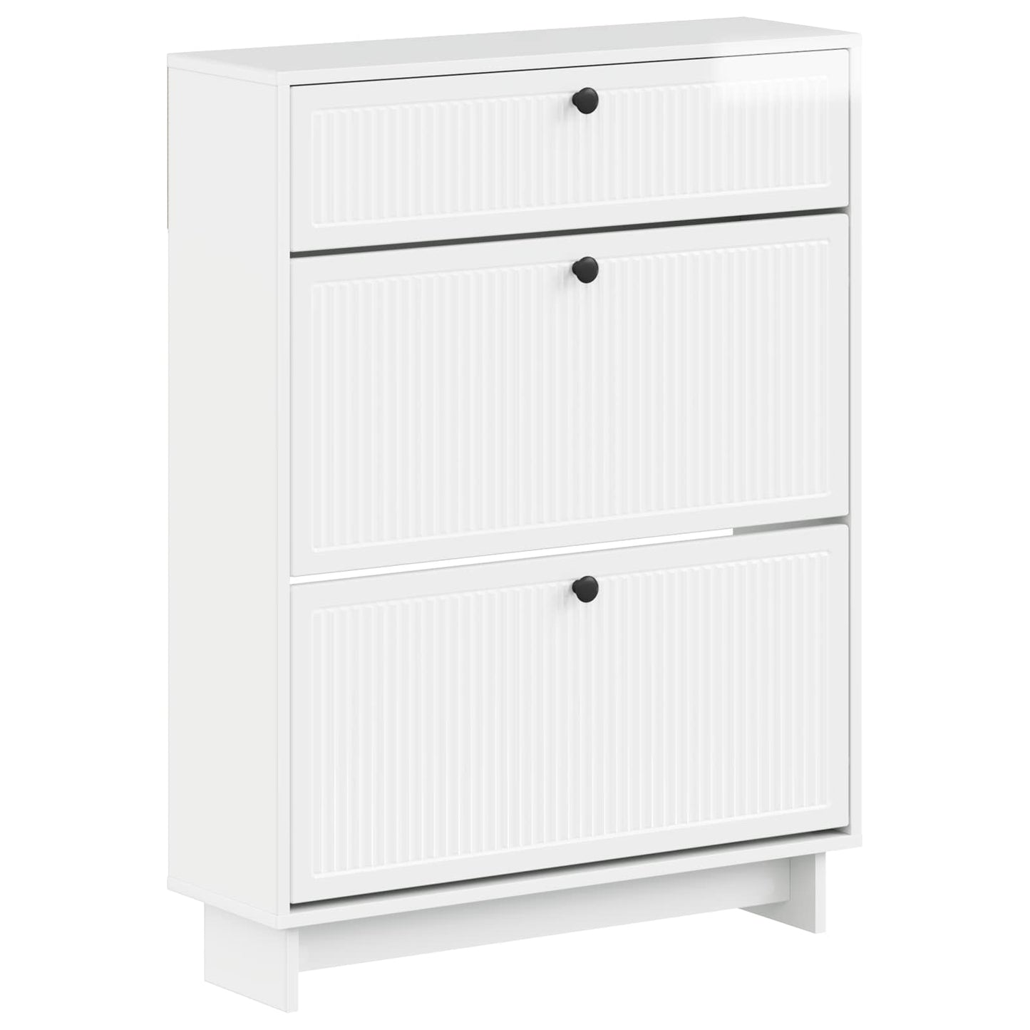 Sko Skap EDE 78 x 24 x 103 cm Konstruert tre Høgglans hvit