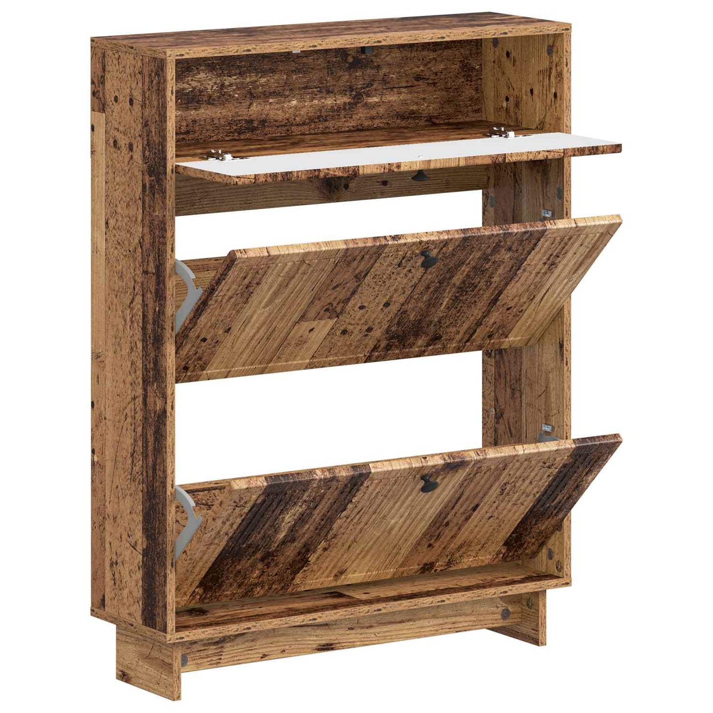 Sko Skap EDE 78 x 24 x 103 cm Konstruert tre Gammelt tre