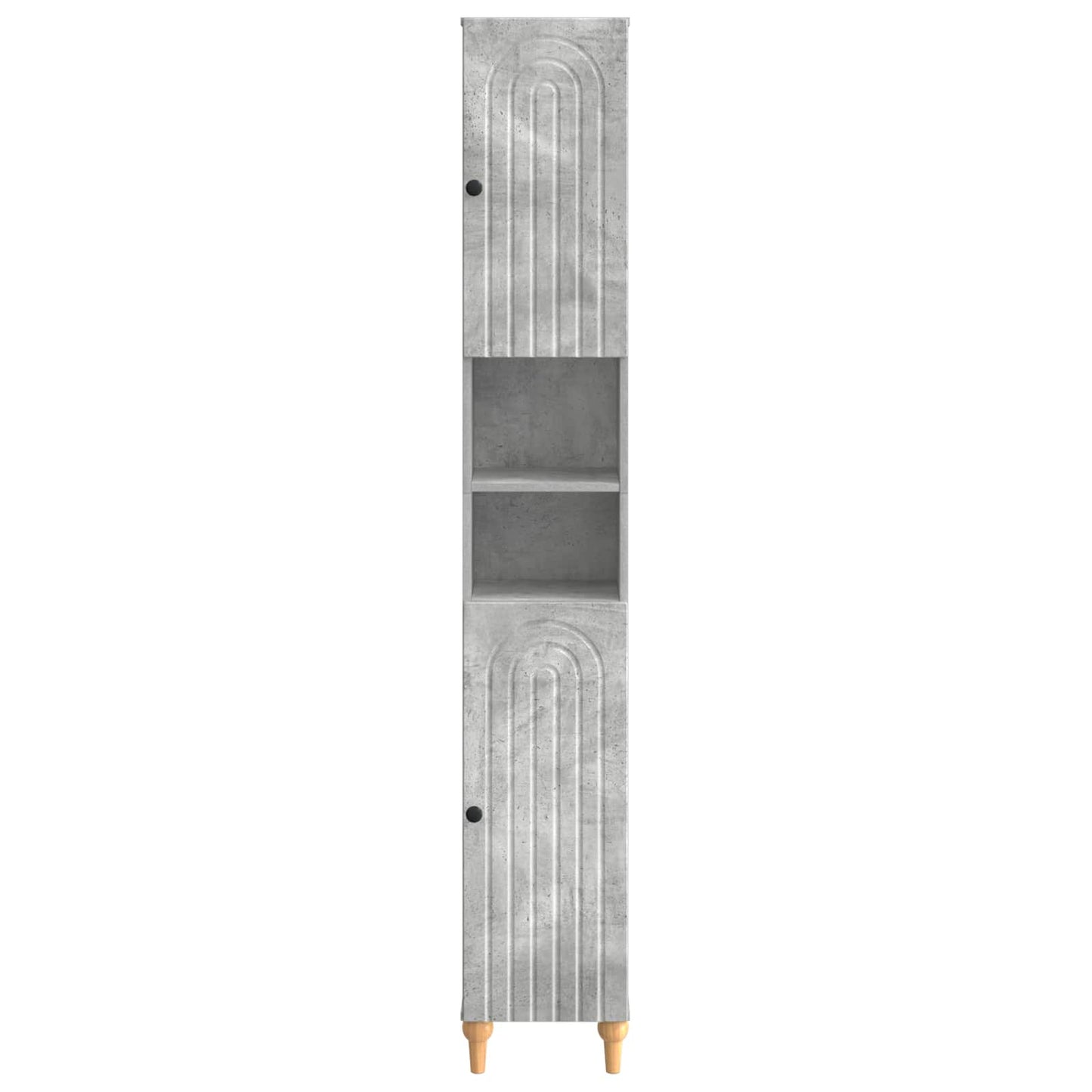 Baderomsskap med åpen hylle ALKMAAR Betonggrå 30 x 31 x 190 cm