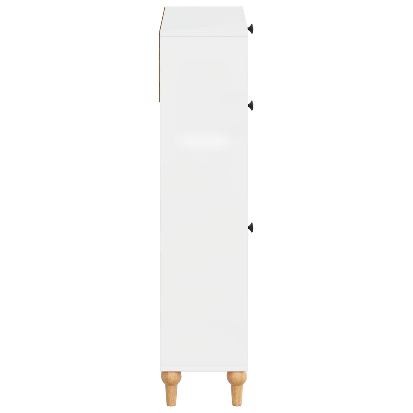 Sko Skap ALKMAAR 78 x 24 x 103 cm Konstruert tre Høgglans hvit