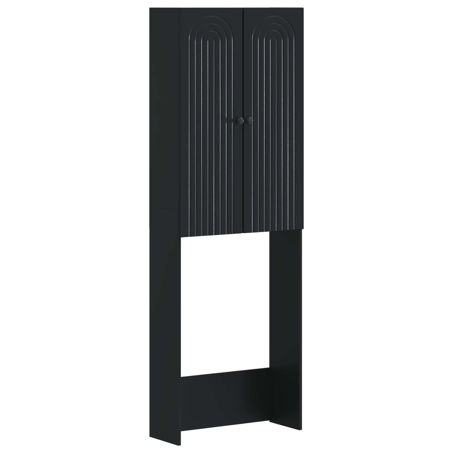 Toalett skap ALKMAAR Svart 66 x 25,5 x 190 cm Konstruert tre